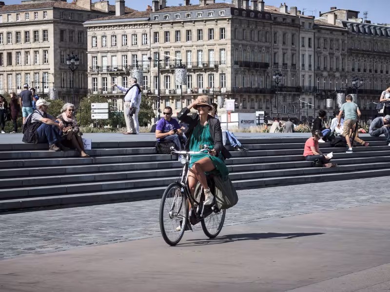 Cycliste à Bordeaux