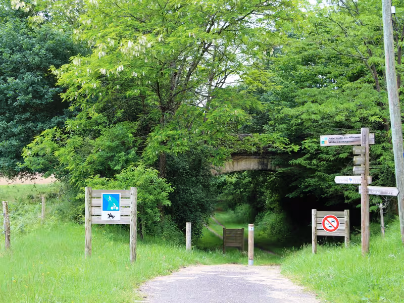 Entrée sur la voie verte du Marsan et de l'Armagnac