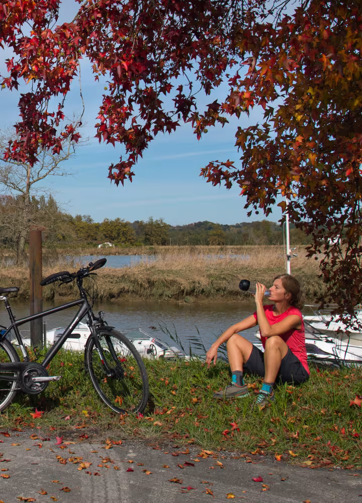 Pause sur la rive de l'Adour