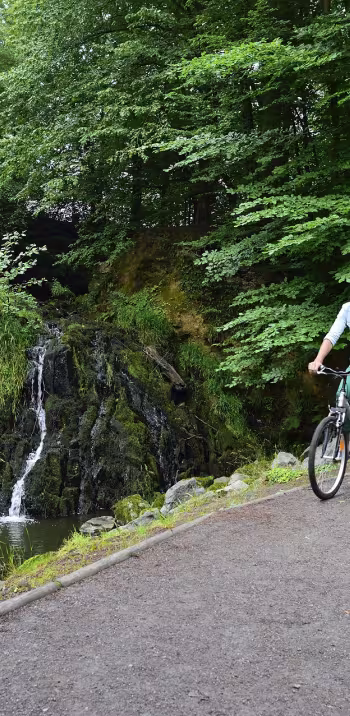 Départ à vélo de la cascade de Blangy