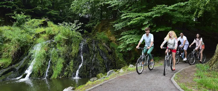 Départ à vélo de la cascade de Blangy