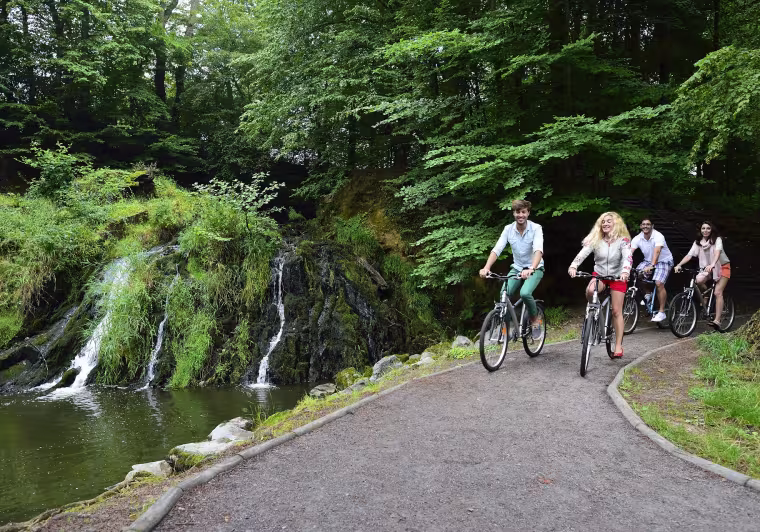 Départ à vélo de la cascade de Blangy