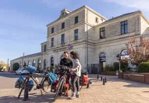 cyclistes Scandibérique gare