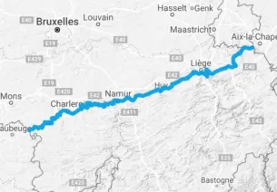 Parcours de l'EuroVelo 3 en Belgique
