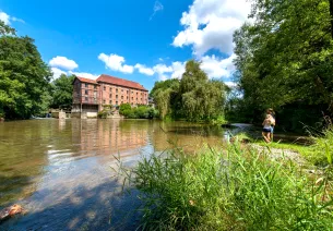 The Oise, 341km navigable long river