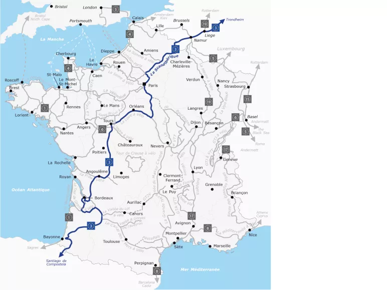 French section of EuroVelo 3 cycle route