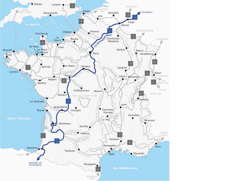 French section of EuroVelo 3 cycle route